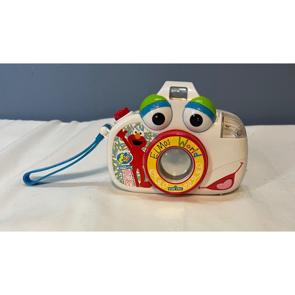 Vintage Elmos World Electronic Camera Handheld Game Sesame Street Toy 2000s